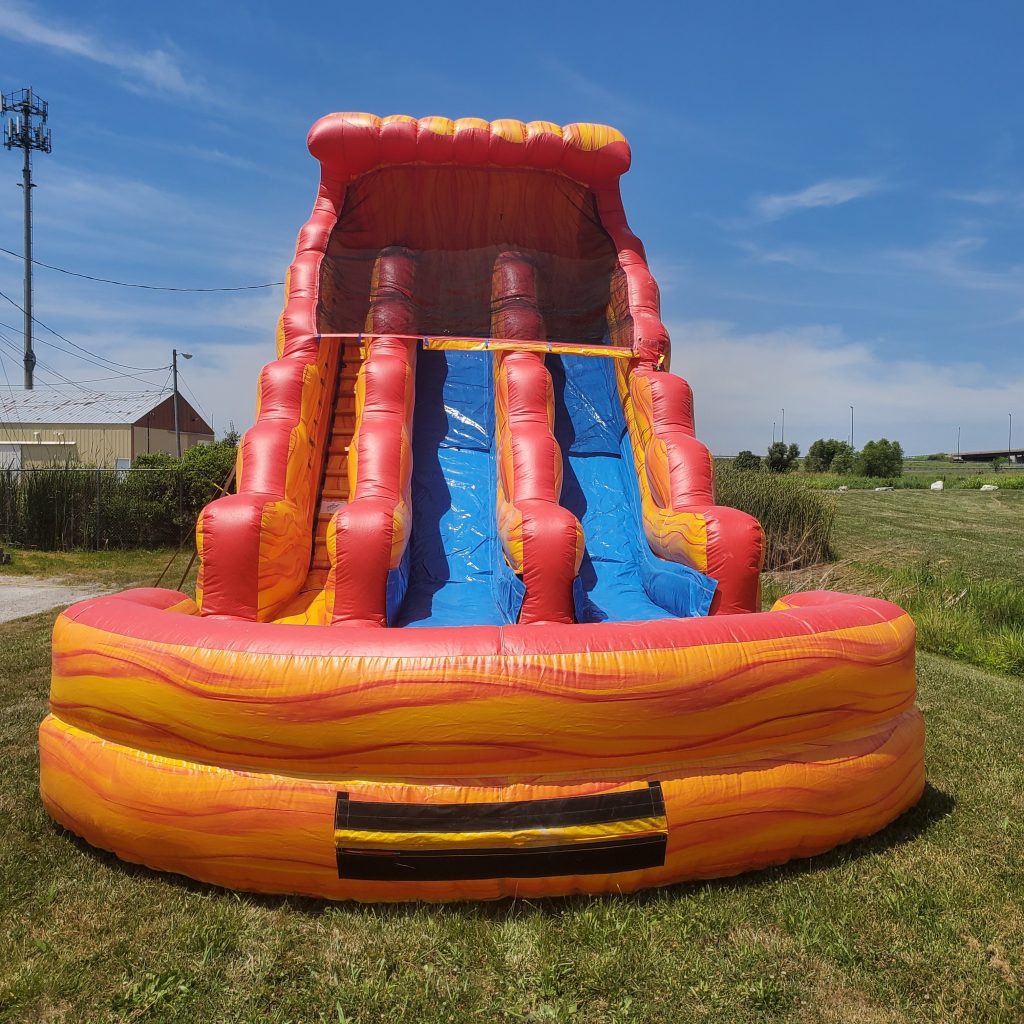 Dual Lane Lava Water Slide Rental Services