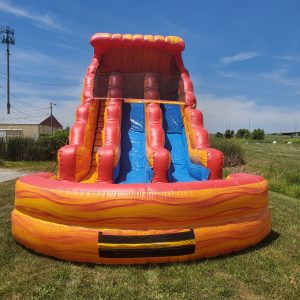 Dual Lane Lava Water Slide Rental Services